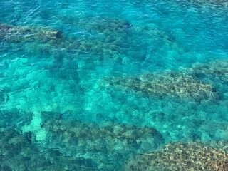 Sea blue azure water aqua background.