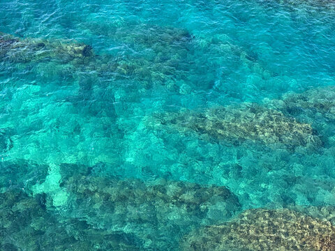 Sea blue azure water aqua background.