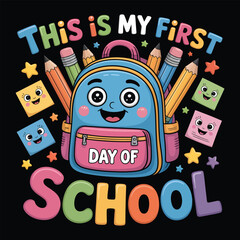 Back-to-school t-shirt design. 