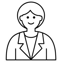 Medical staff line art vector illustration  