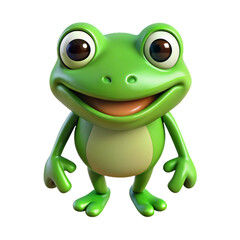 Fototapeta premium green frog cartoon