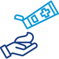 Applying Cream line color icon