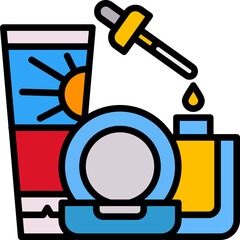Cosmetics lineal color icon