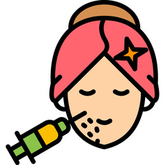 Facial Care lineal color icon