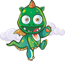 Cute Dragon Vektor Image