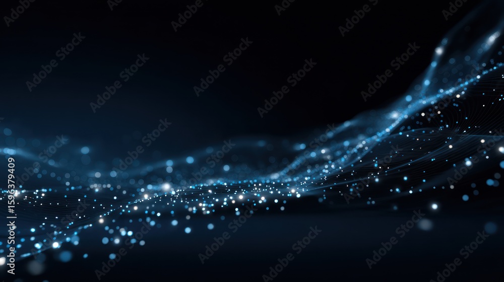 Aufkleber abstract digital particle wave background