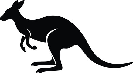 jumping kangaroo silhouette artwork for creatives