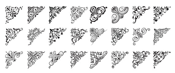 vintage floral corner borders embellishment