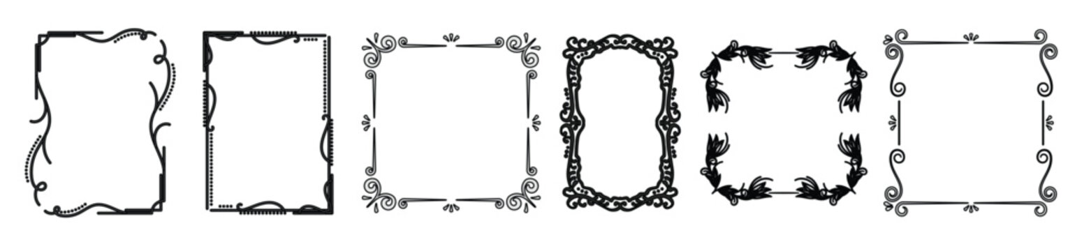 vintage ornament frame decorative border frames retro style divider elegant vintage frame wed