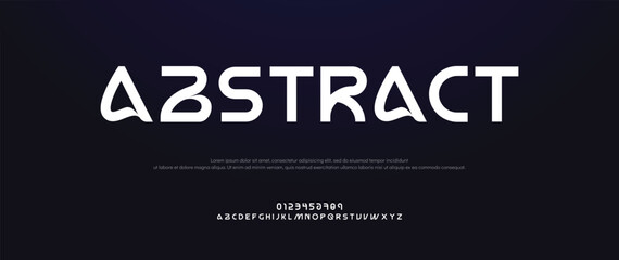 Abstract sport modern minimal logo alphabet fonts. Typography minimalist urban sana serif digital fashion future creative sport logos fonts. vector illustration
