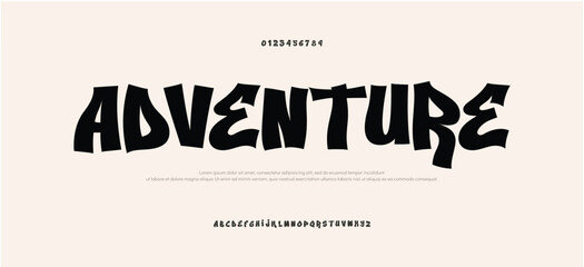 Elegant Font. Groovy Font. Graffiti Font. Creative Hand Drawn Uppercase,lowercase .Street Art Classic Lettering Fashion Designs Typography modern serif decorative vintage concept vector illustration
