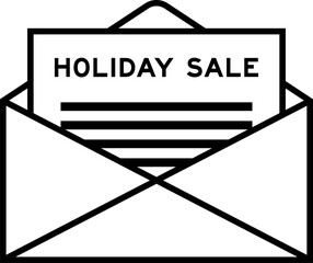Envelope and letter sign with word holiday sale as the headline