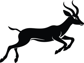 best antelope deer leaping graphic vector for nature projects