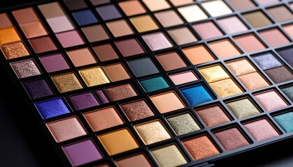 Vibrant Makeup Palettes with Rich Colors and Textures, Beauty and Cosmetic Product Display