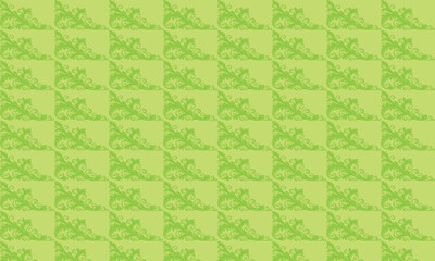 Green Vintage Floral Seamless Pattern Background