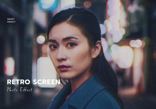 Retro Screen Photo Effect