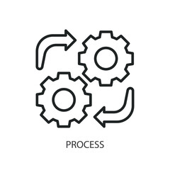 Process thin line vector icons.