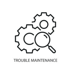 Trouble maintenance thin line vector icons.