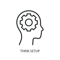 Think setup thin line vector icons.