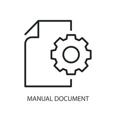 Manual document thin line vector icons.