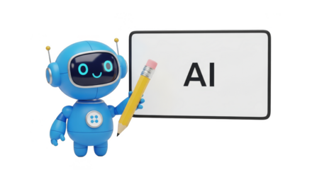 Animated robot teaches about artificial intelligence