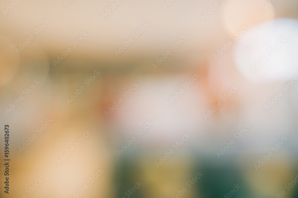 Poster soft focus background with bokeh effect in bright space