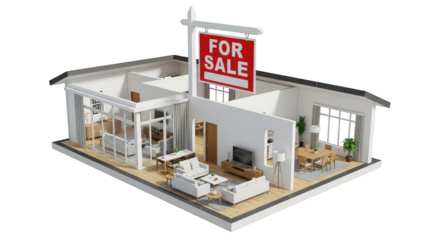 Home for sale cutaway miniature model