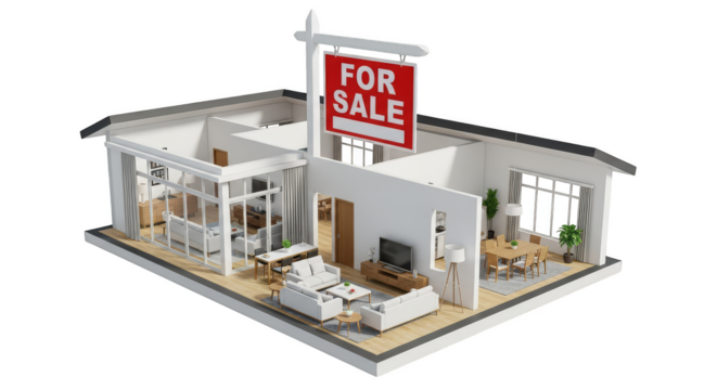 Home for sale cutaway miniature model