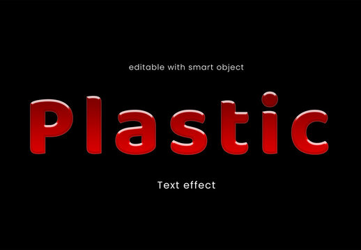 Shiny Plastic Text Effect