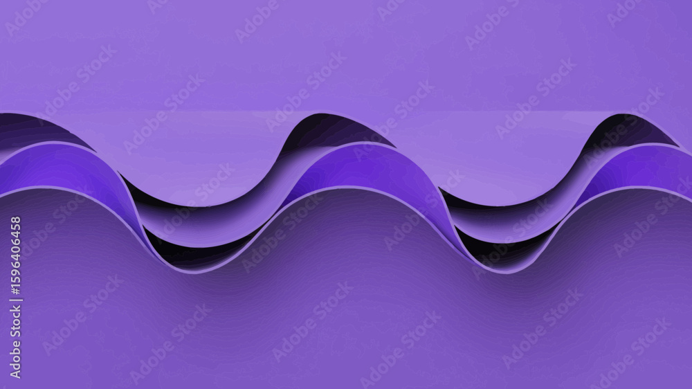 Aufkleber abstract purple waves layered, creating a textured pattern with smooth curves and subtle color varia