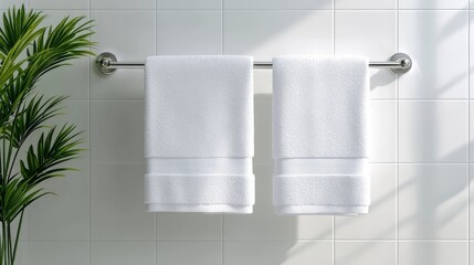 white towel in bathroom