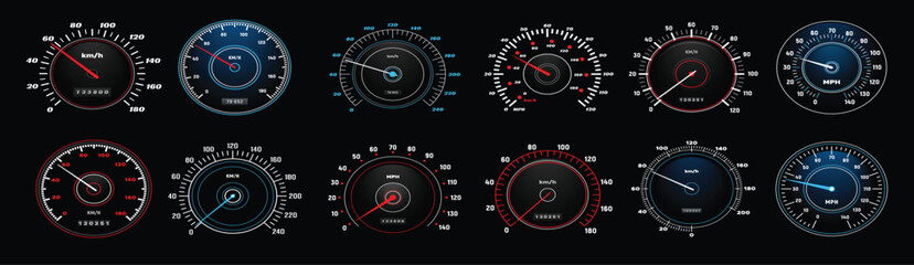 speedometers speed indicator dashboard dial scales auto