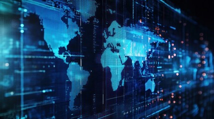 Global digital world map