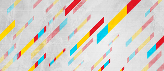 Colorful diagonal stripes abstract geometric grunge background. Minimal retro concept vector design