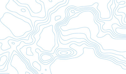 Blue minimal lines topographic contour map abstract tech background. Vector graphic design
