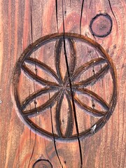 Deska z wyrzeźbionym wzorek, ładna struktura