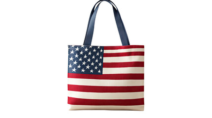 Fototapeta premium American tote bag on white background