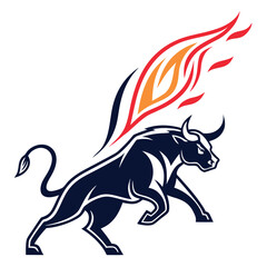 Obraz premium Modern stylized bull