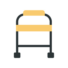 walking frame simple flat icon illustration
