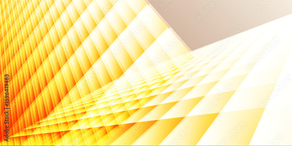 Aufkleber abstract geometric background with 3d orange and beige gradient squares forming a dynamic pattern wi