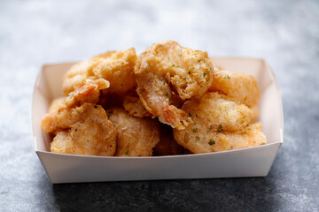 fried battered shrimp seafood