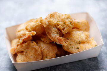 fried battered shrimp seafood
