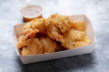 fried battered shrimp seafood