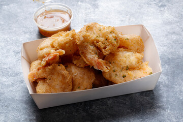 fried battered shrimp seafood