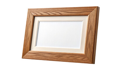 Wooden picture frame display mockup blank canvas art print family photo frame showcase your artwork 100 on transparent background