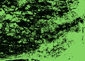 Artistic texture under the tree bark. Mix of black and green spots and splashes. Vector illustration for design and decoration. Dramatic modern effect.