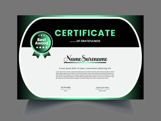 professional certificate design sample for company