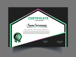 professional certificate design sample for company