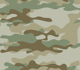 Seamless military camouflage pattern, modern design for printing clothes, paper, fabric