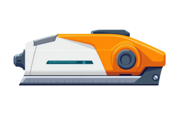 Sleek futuristic scanner for precise data capture and advanced analysis designed with bold on transparent background